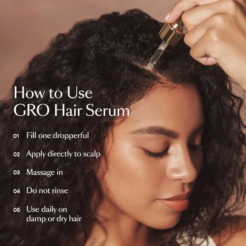 VEGAMOUR GRO Hair Serum, Get Thicker, Fuller Looking Hair In As Soon As 90 Days, Doesn't Make Hair Feel Oily, Bergamot Scent, 1 fl. oz.